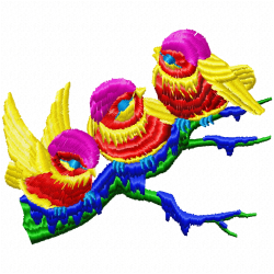 Small Birds Embroidery Design 9